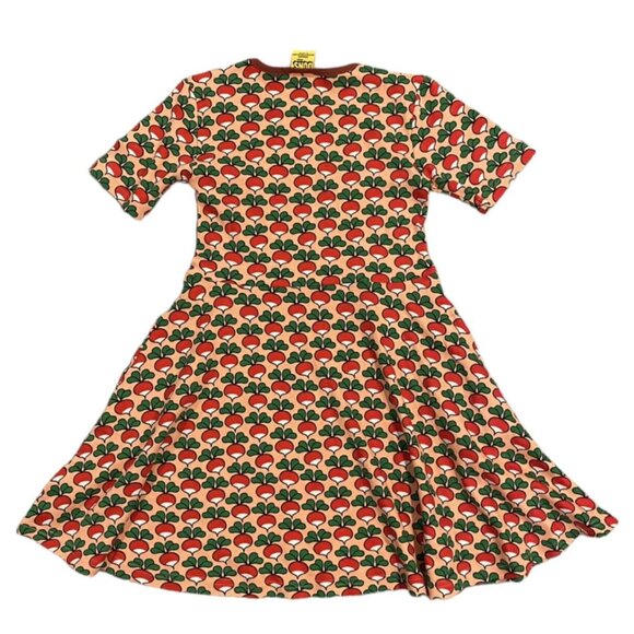 NEW DUNS Sweden Sz 116 (6Y) Organic Radish Print Dress - Picture 2 of 4